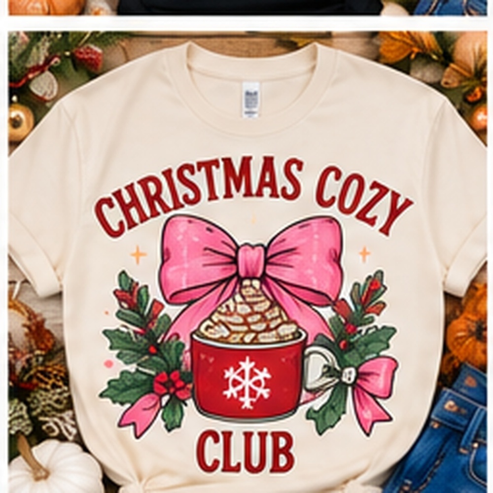 Christmas Cozy Club Gildan Graphic Tee